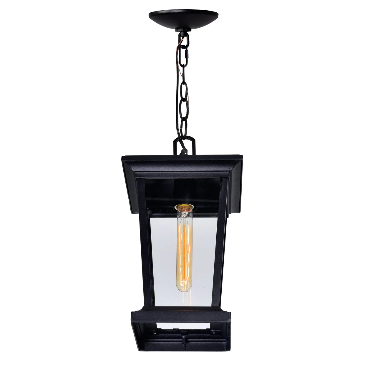 CWI Lighting Leawood 1 Light Outdoor Hanging Light - Black - Image 4