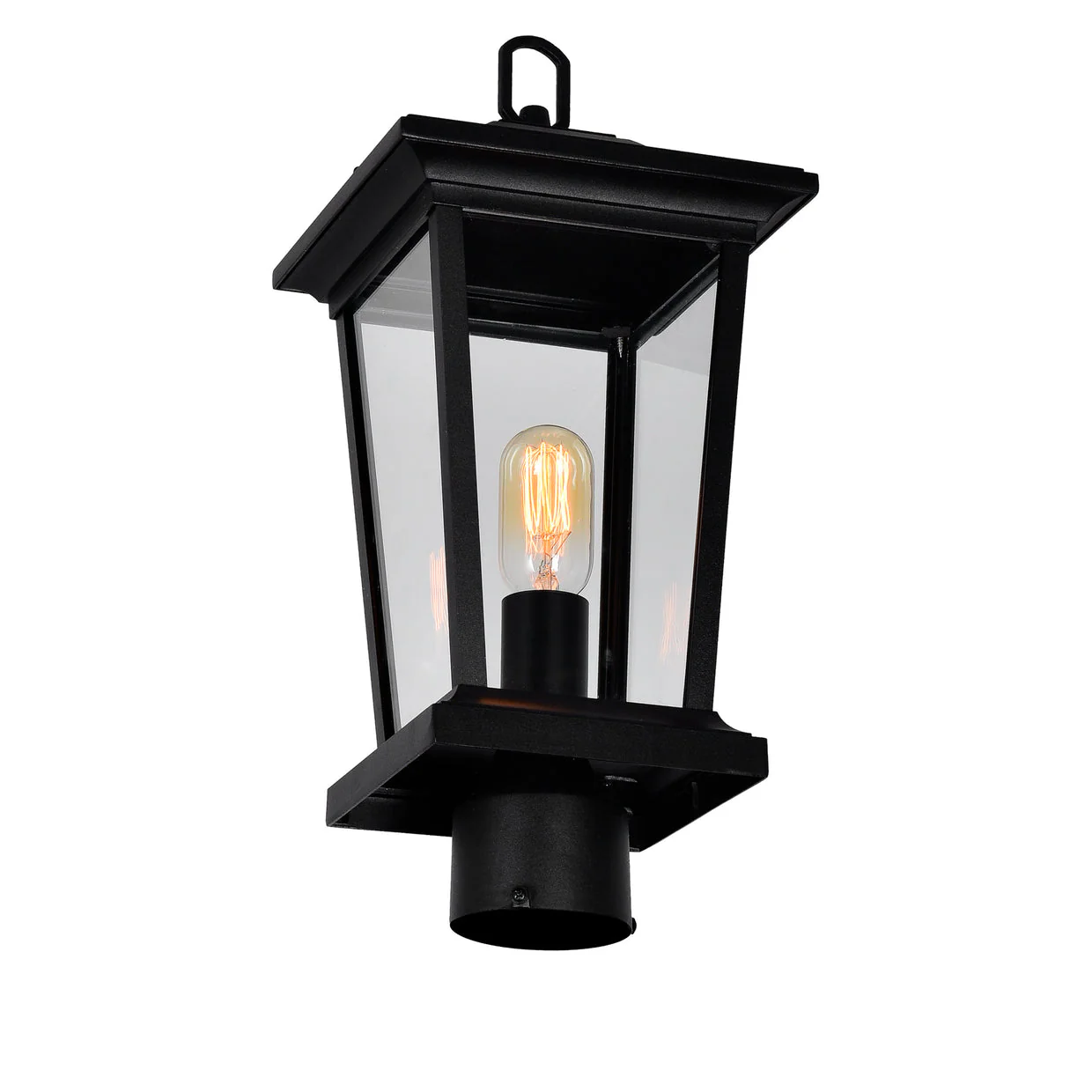 CWI Lighting Leawood 1 Light Outdoor Lantern Head - Black - Image 3