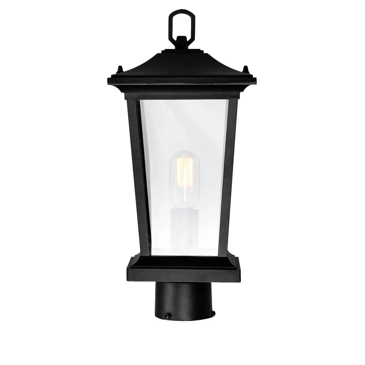 CWI Lighting Leawood 1 Light Outdoor Lantern Head - Black - Image 5