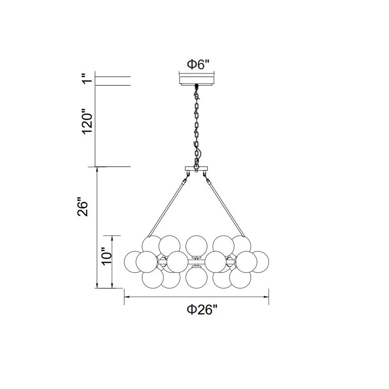 CWI Lighting Arya 25 Light Chandelier - Image 6