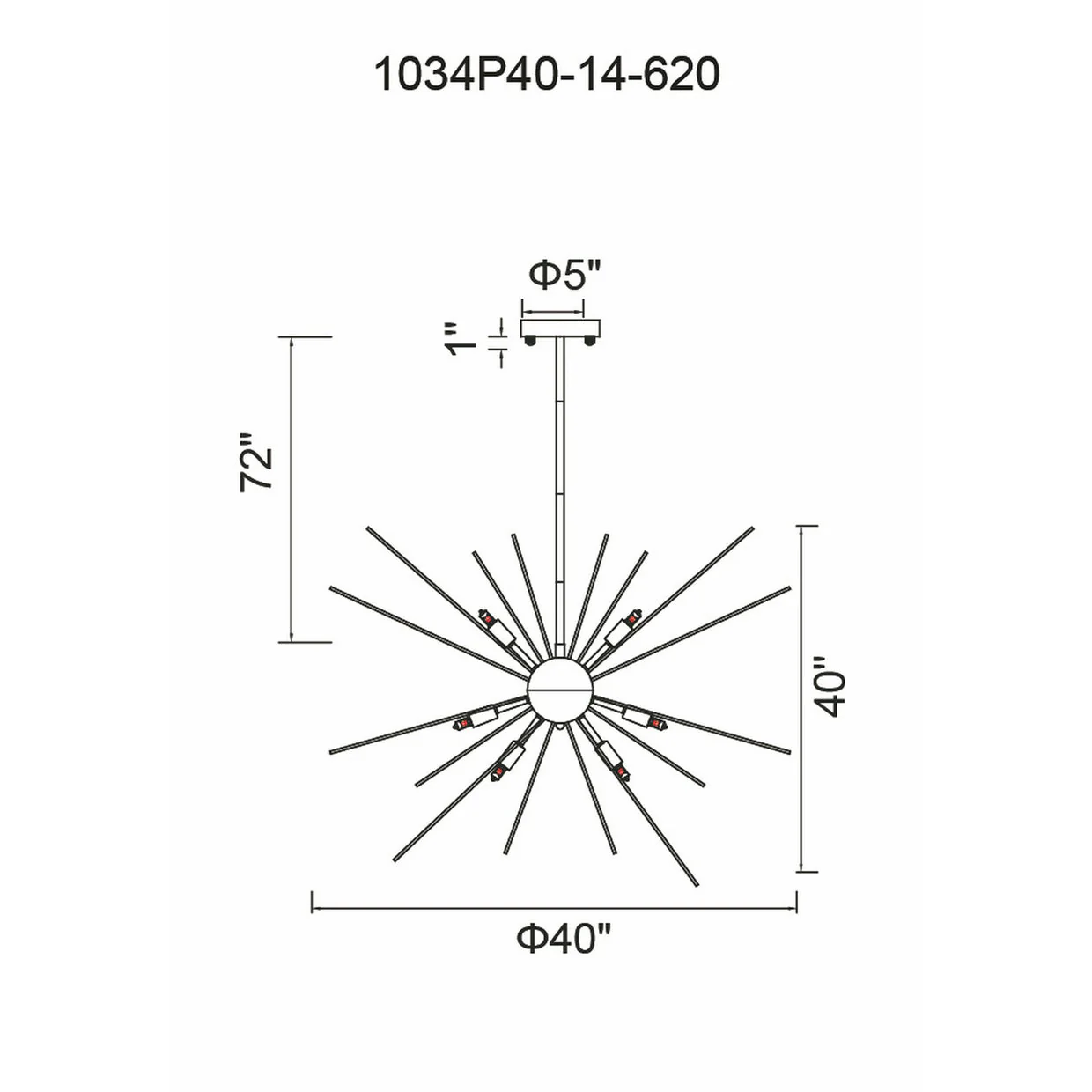 CWI Lighting Savannah 14 Light 40" Chandelier - Image 6