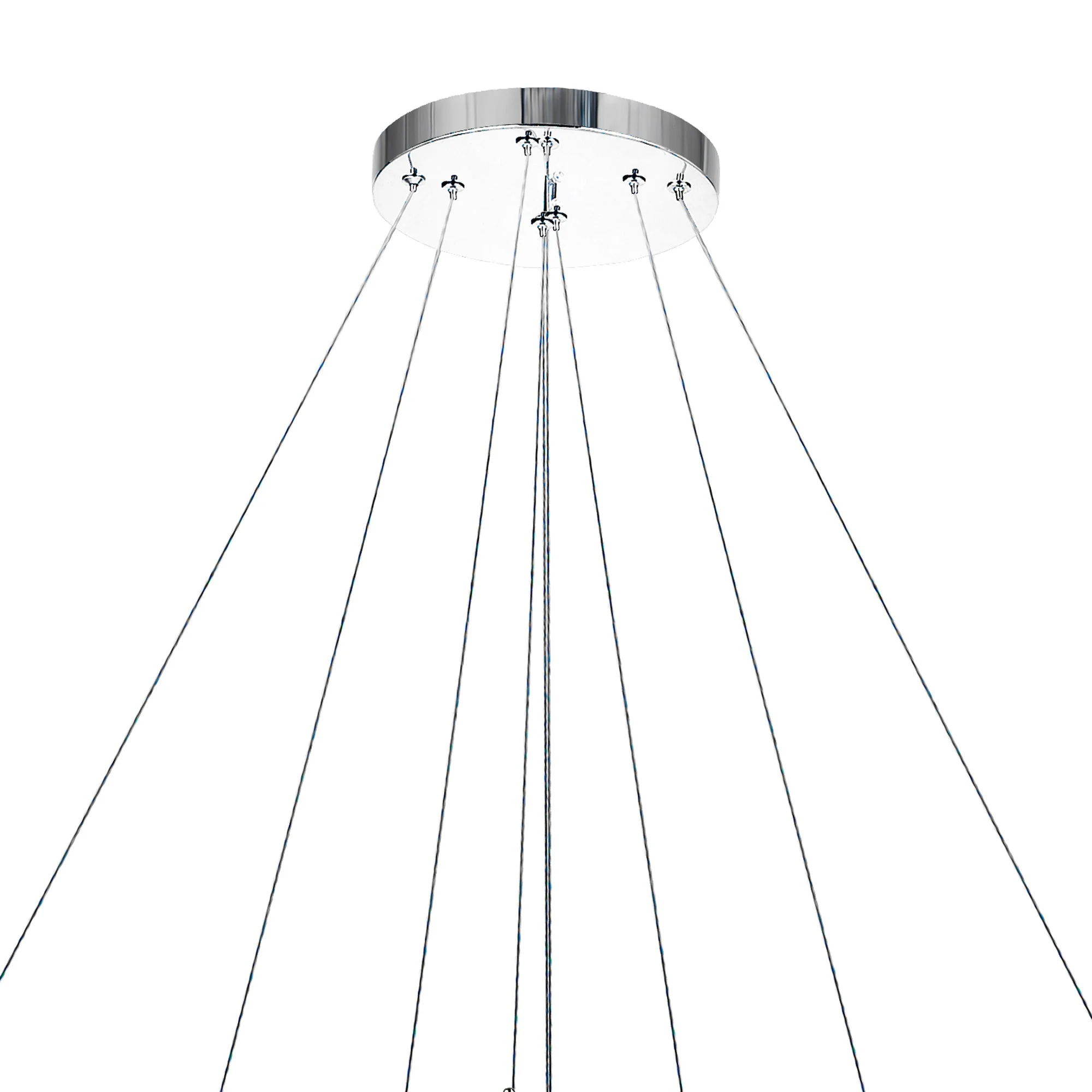 CWI Lighting Madeline Integrated LED 3 Ring 32" Chandelier - Chrome - Image 5