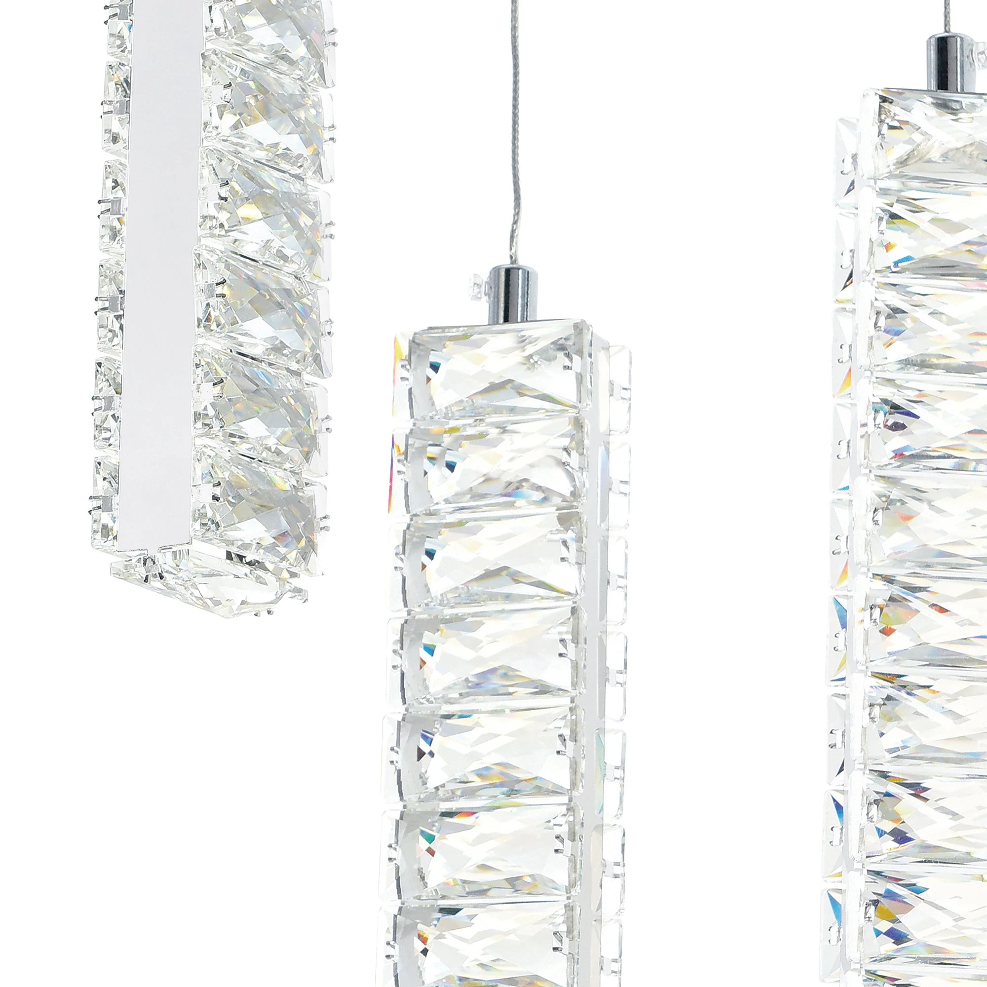 CWI Lighting Celina Integrated LED 20" 19 Pendant Chandelier - Chrome - Image 3