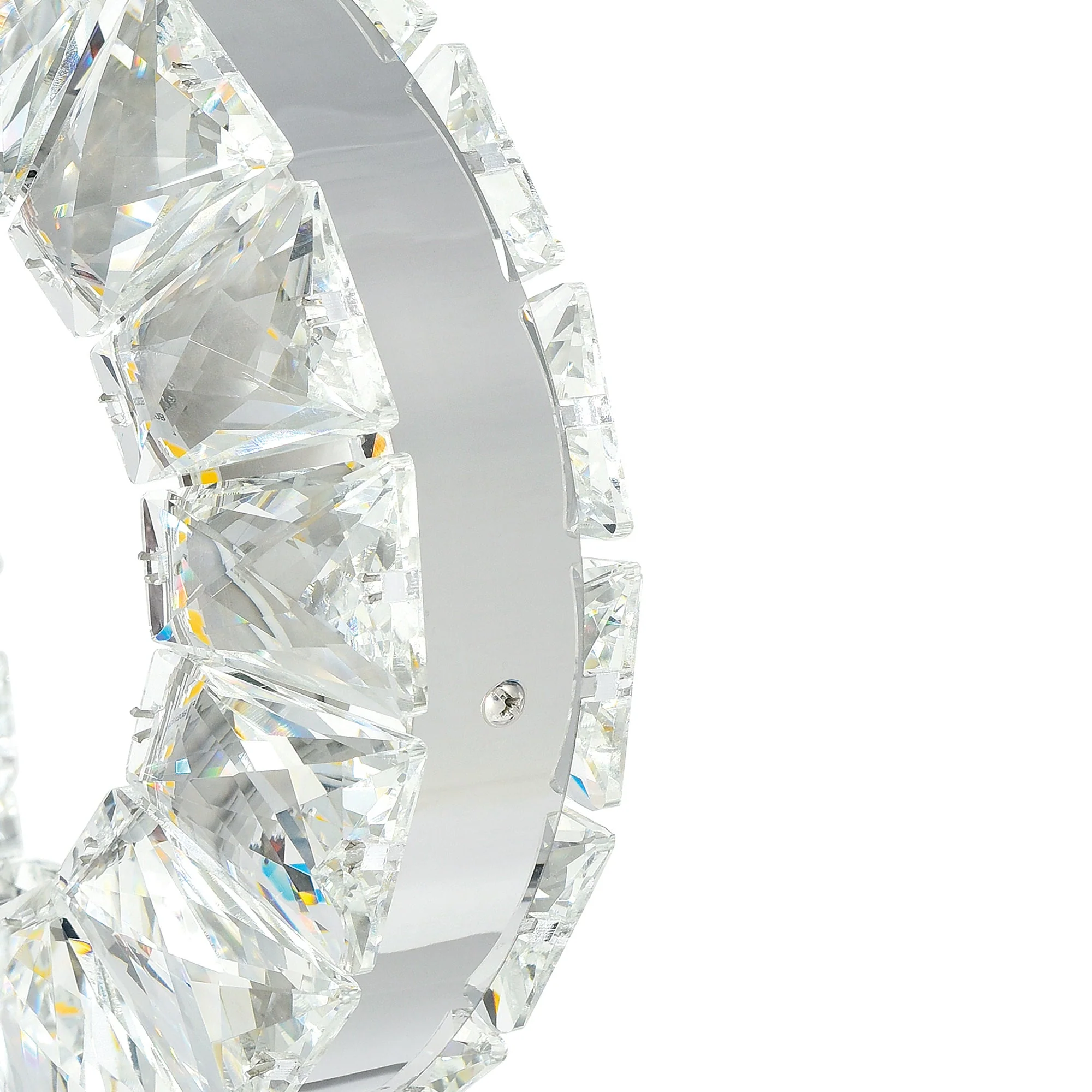 CWI Lighting Celina Integrated LED 43" 5 Ring Chandelier - Chrome - Image 4