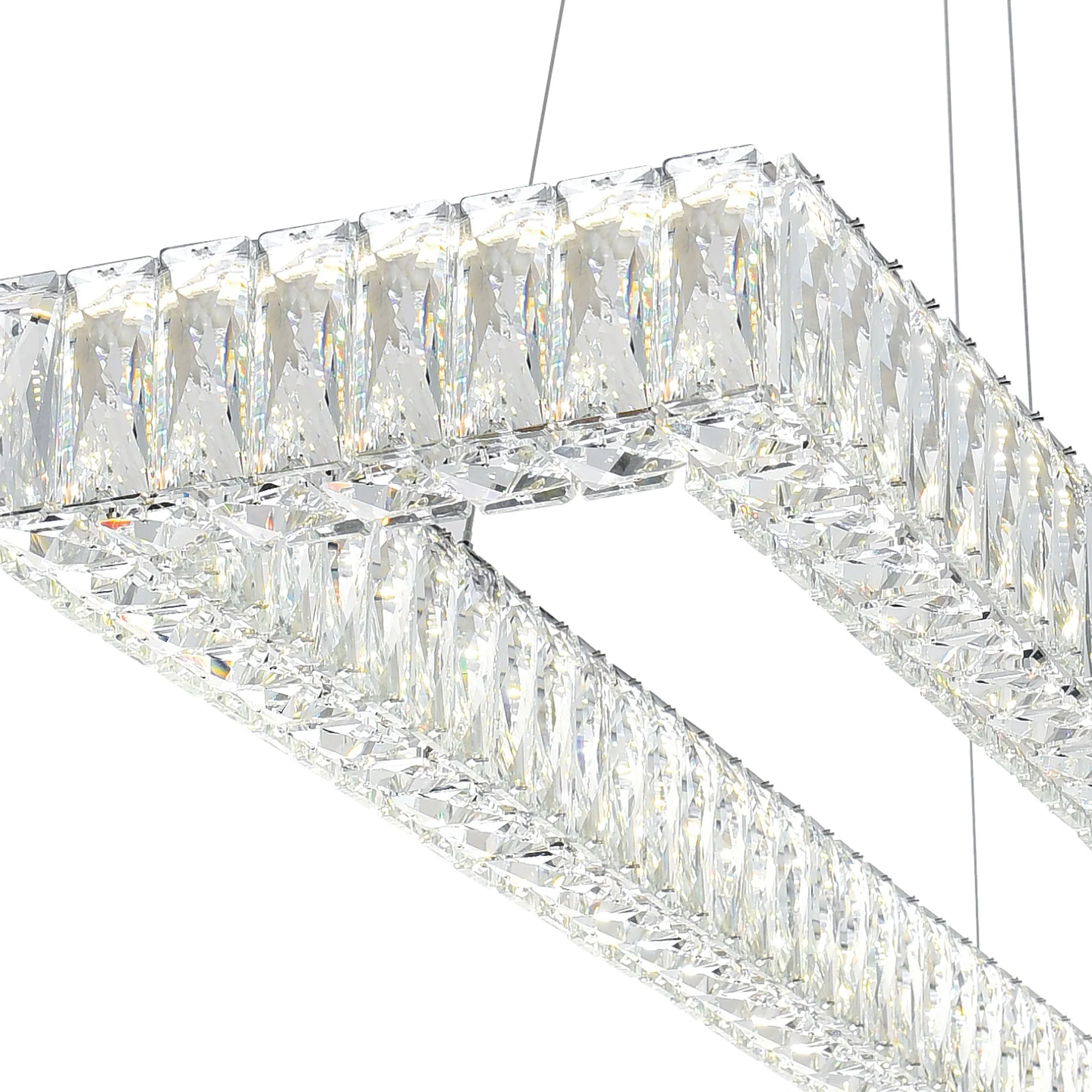 CWI Lighting Felicity Integrated LED 2-Tier Chandelier - Chrome - Image 3