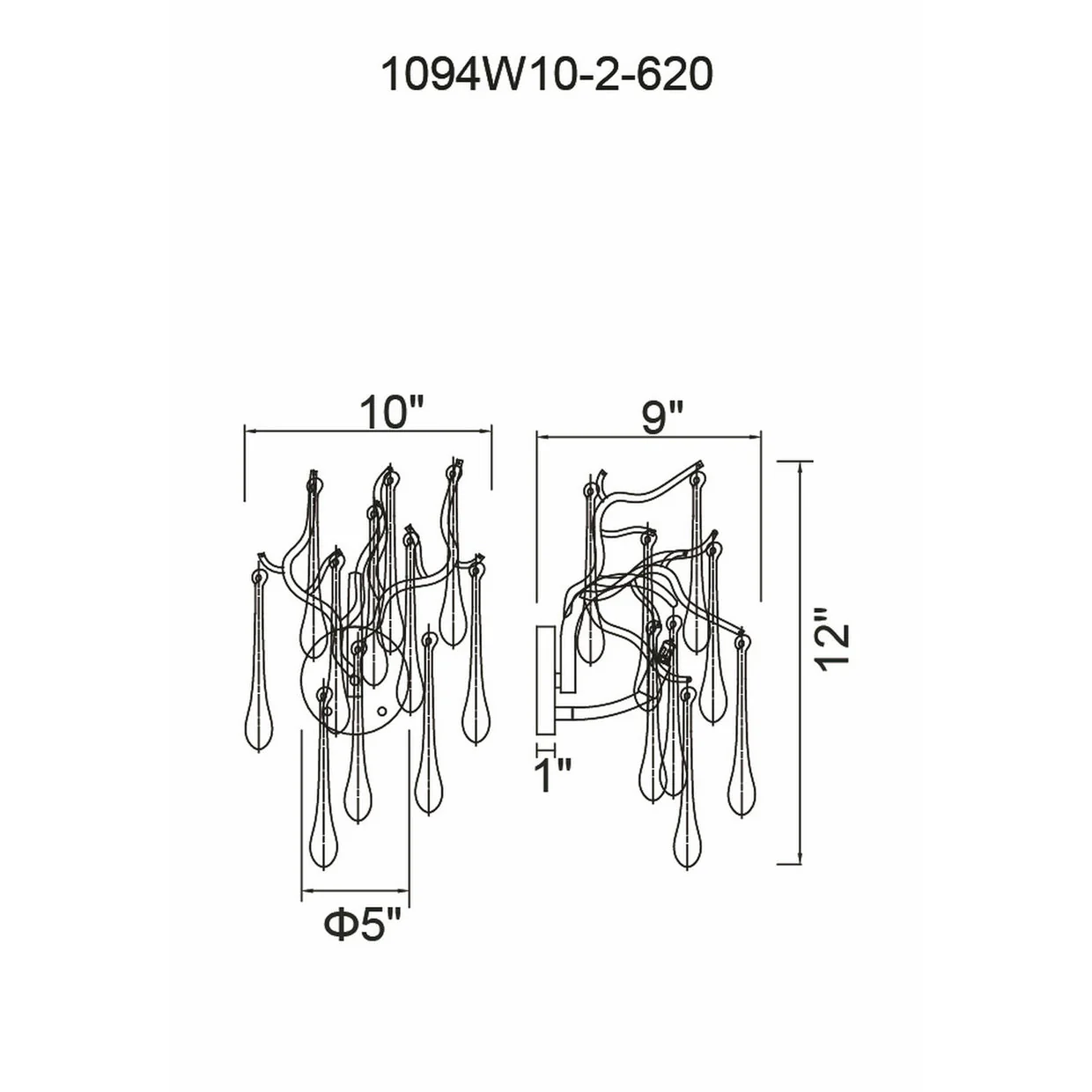 CWI Lighting Anita 2 Light Wall Sconce - Image 6