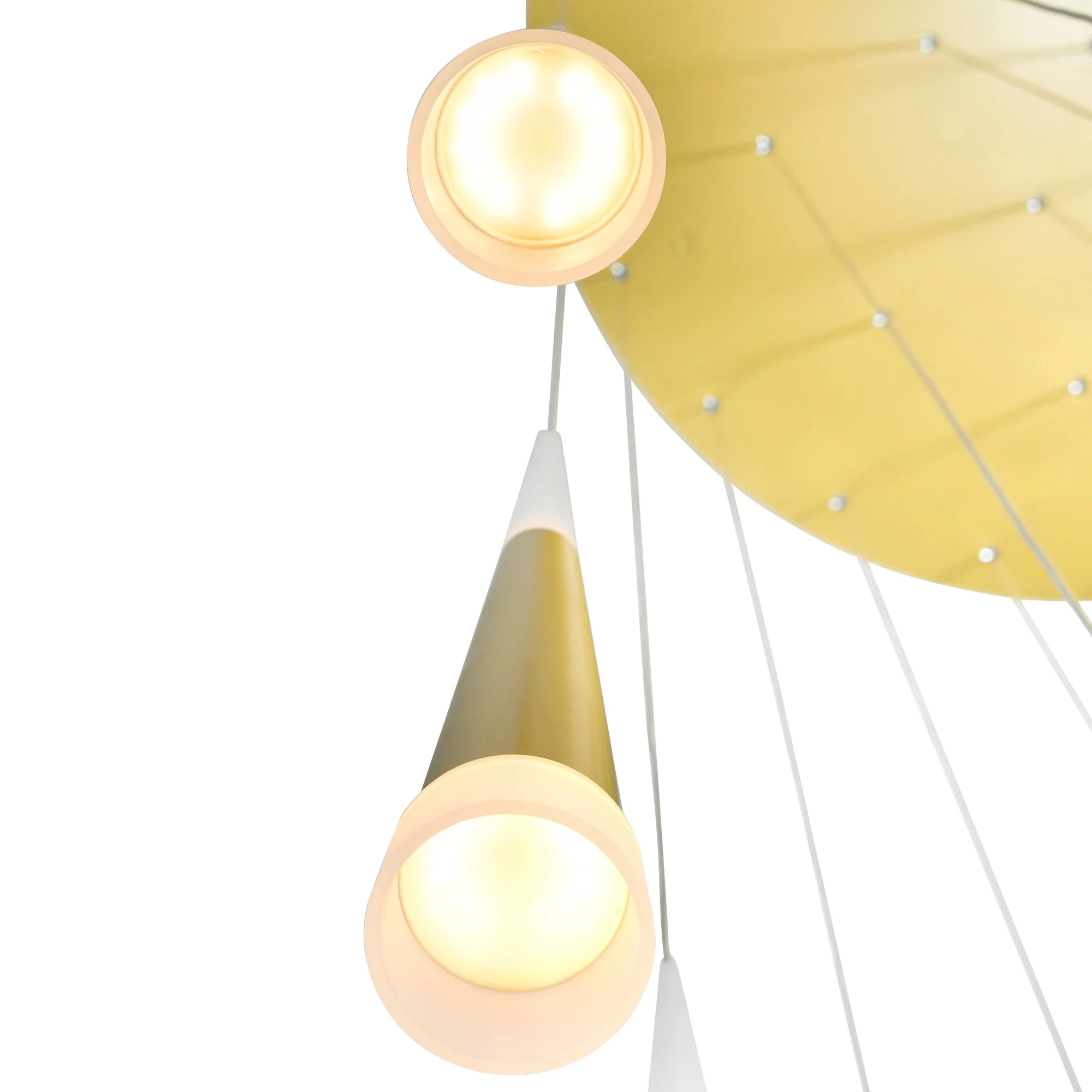 CWI Lighting Andes Integrated LED Multi Light Pendant - Satin Gold - Image 5