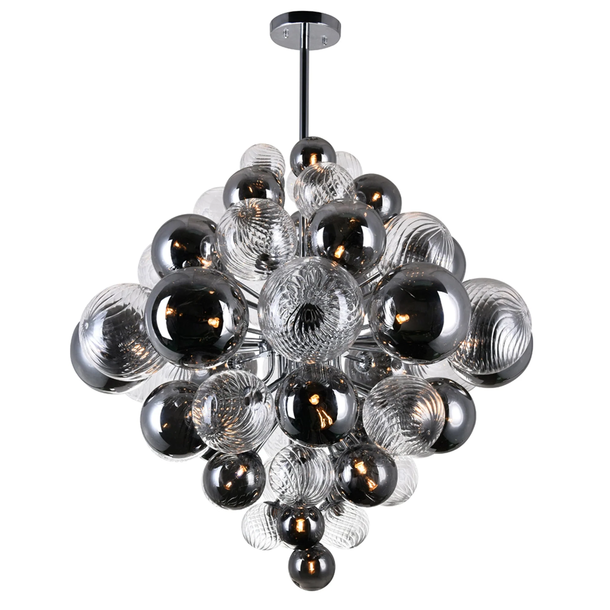 CWI Lighting Pallocino 27 Light 36" Chandelier - Chrome - Image 3