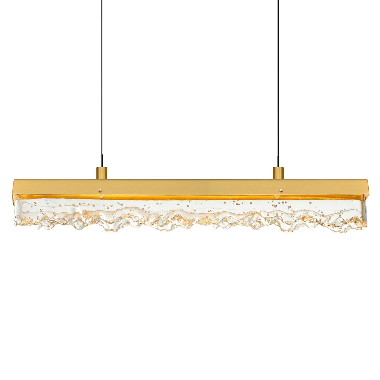 CWI Lighting Stagger Integrated LED 48" Chandelier with Handcrafted Glass - Image 5
