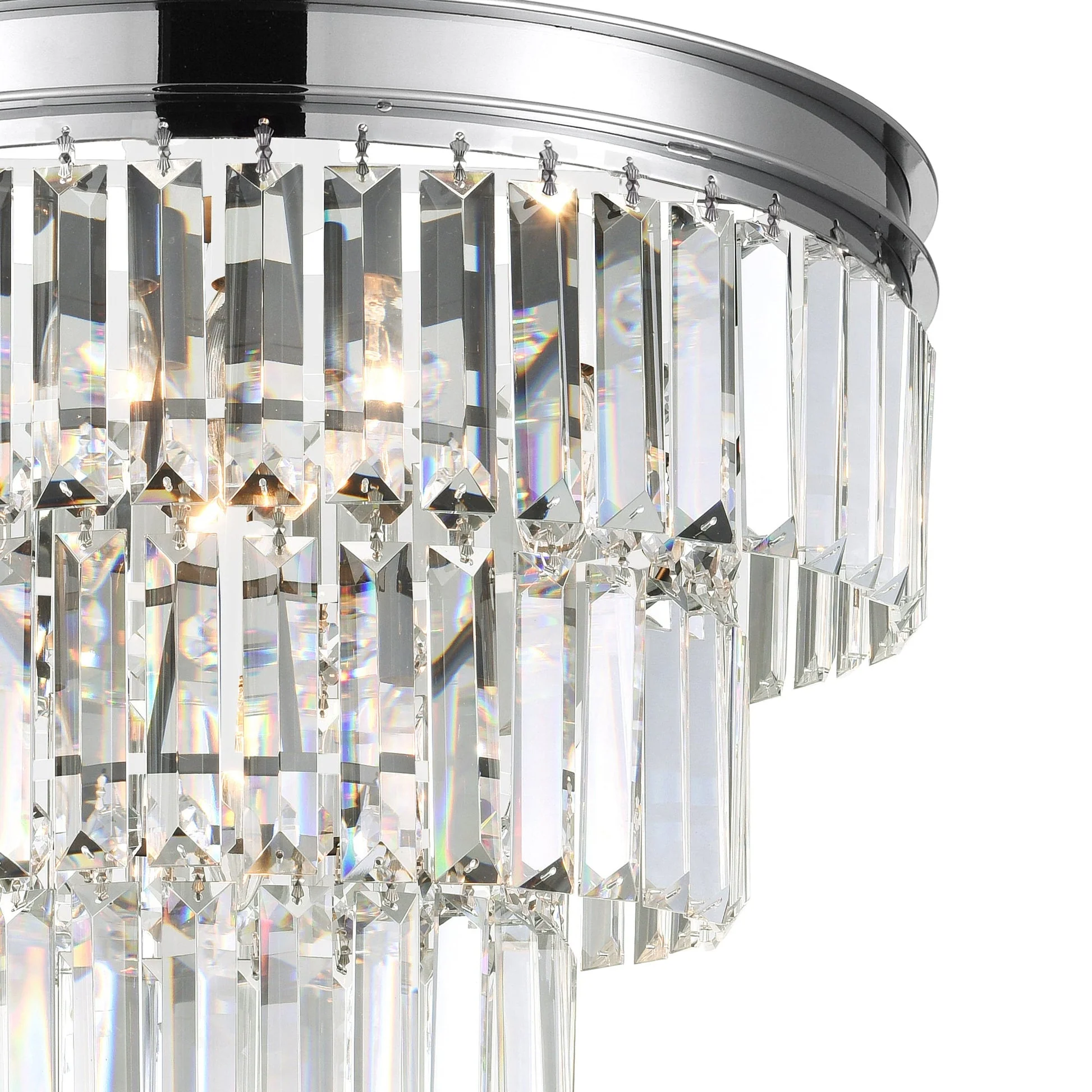 CWI Lighting Weiss 5 Light 18" Down Chandelier - Chrome - Image 4